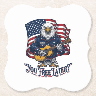 Patriotische Adler Gitarre Vintage Untersetzer