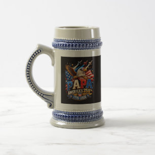 Patriotische Adler Jets America 250. Bierglas