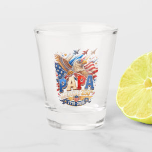 Patriotische Adler Jets America 250. Schnapsglas