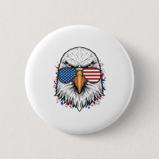 Patriotische Adler-Sonnenbrille Vintage-Vector-Shi Button