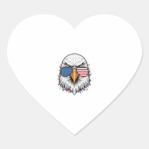 Patriotische Adler-Sonnenbrille Vintage-Vector-Shi Herz-Aufkleber
