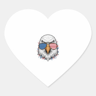 Patriotische Adler-Sonnenbrille Vintage-Vector-Shi Herz-Aufkleber