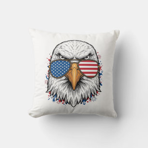 Patriotische Adler-Sonnenbrille Vintage-Vector-Shi Kissen