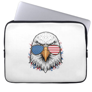 Patriotische Adler-Sonnenbrille Vintage-Vector-Shi Laptopschutzhülle