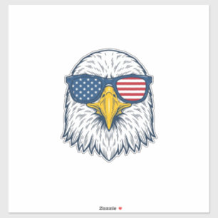 Patriotische Adler-Sonnenbrille Vintage-Vektor-Des Aufkleber