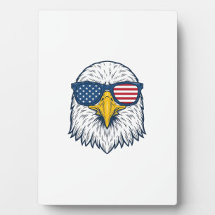 Patriotische Adler-Sonnenbrille Vintage-Vektor-Des Fotoplatte