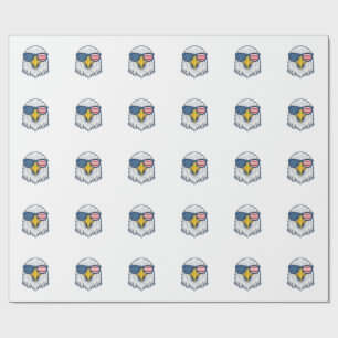 Patriotische Adler-Sonnenbrille Vintage-Vektor-Des Geschenkpapier