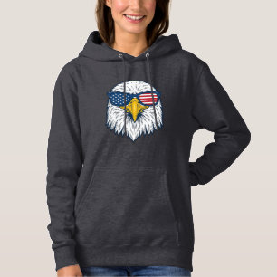 Patriotische Adler-Sonnenbrille Vintage-Vektor-Des Hoodie