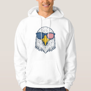 Patriotische Adler-Sonnenbrille Vintage-Vektor-Des Hoodie