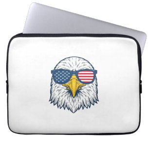 Patriotische Adler-Sonnenbrille Vintage-Vektor-Des Laptopschutzhülle