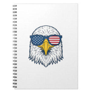 Patriotische Adler-Sonnenbrille Vintage-Vektor-Des Notizblock
