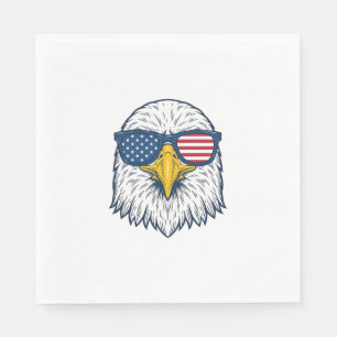 Patriotische Adler-Sonnenbrille Vintage-Vektor-Des Serviette