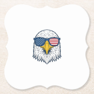 Patriotische Adler-Sonnenbrille Vintage-Vektor-Des Untersetzer