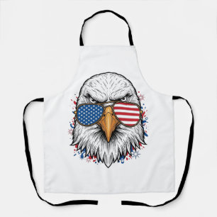 Patriotische Adler Sonnenbrille Vintage Vektor Shi Schürze