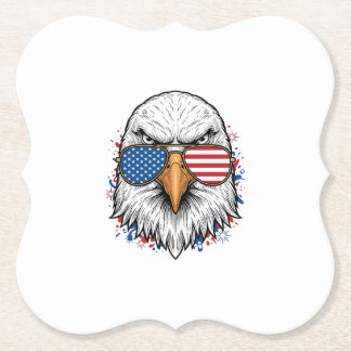 Patriotische Adler Sonnenbrille Vintage Vektor Shi Untersetzer