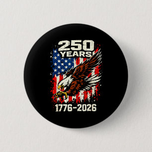Patriotische Adlerflagge 250. Jahrestag USA Button