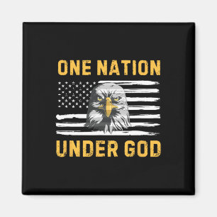 Patriotische Adlerflagge 4. Juli eine Nation unter Magnet