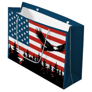 Patriotische Adlerflagge Party Große Geschenktüte