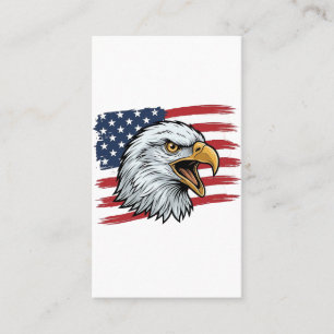 Patriotische Adlerflagge Vintage-Vektordesign_1 Visitenkarte