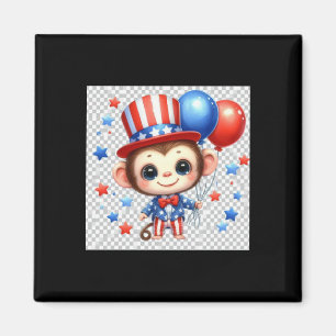 Patriotische Affenaufkleber Magnet