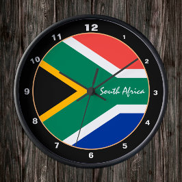Patriotische Afrikanische Flagge, Südafrika Zuhaus Runde Wanduhr