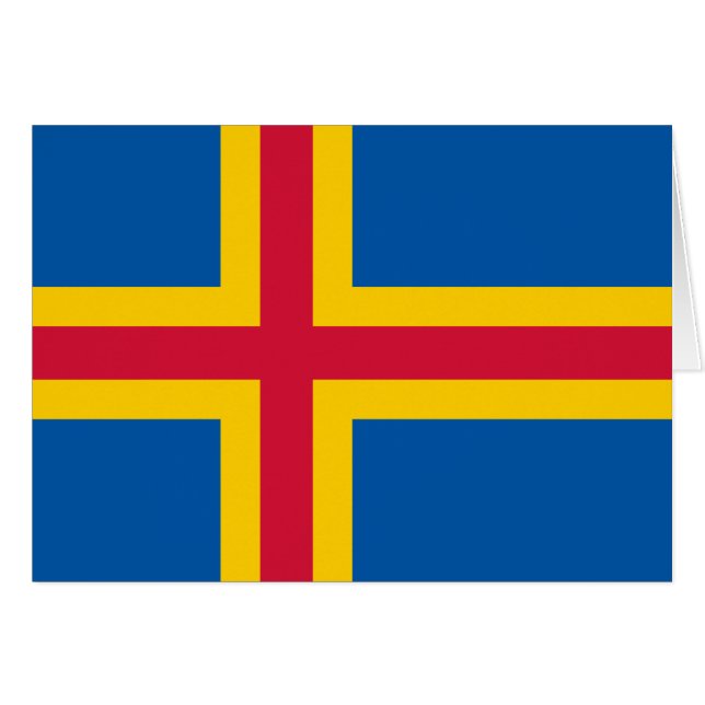 Patriotische Åland-Inseln-Flagge (Vorderseite (Horizontal))