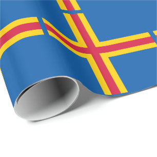 Patriotische Åland-Inseln-Flagge Geschenkpapier