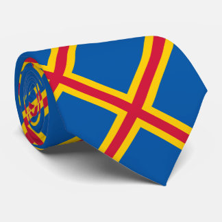 Patriotische Åland-Inseln-Flagge Krawatte