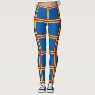 Patriotische Åland-Inseln-Flagge-Leggings Leggings