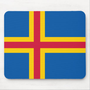Patriotische Åland-Inseln-Flagge Mousepad
