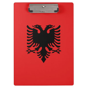 Patriotische albanische Flagge Klemmbrett
