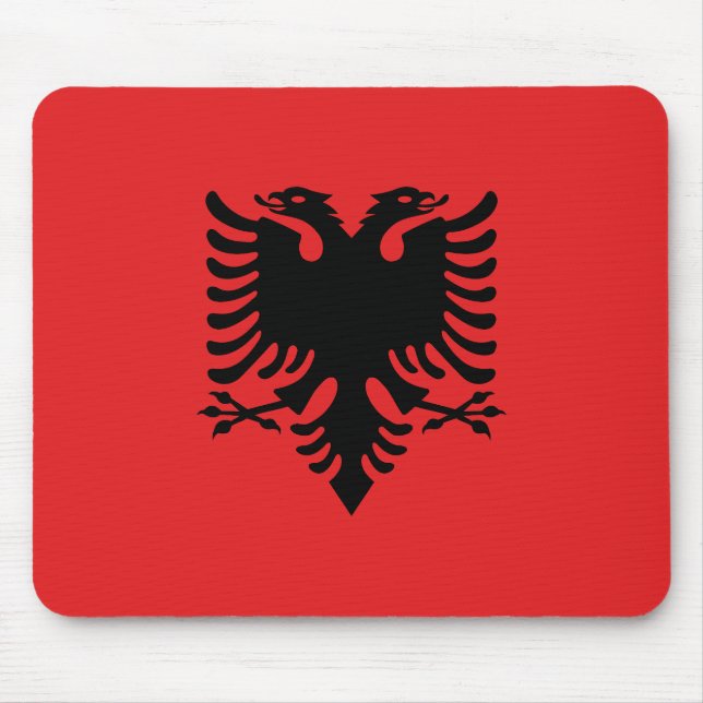Patriotische albanische Flagge Mousepad (Vorne)