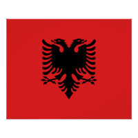 Patriotische albanische Flagge