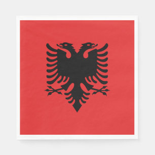 Patriotische albanische Flagge Serviette