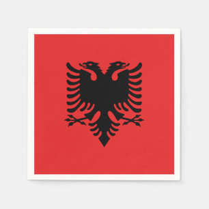 Patriotische albanische Flagge Serviette