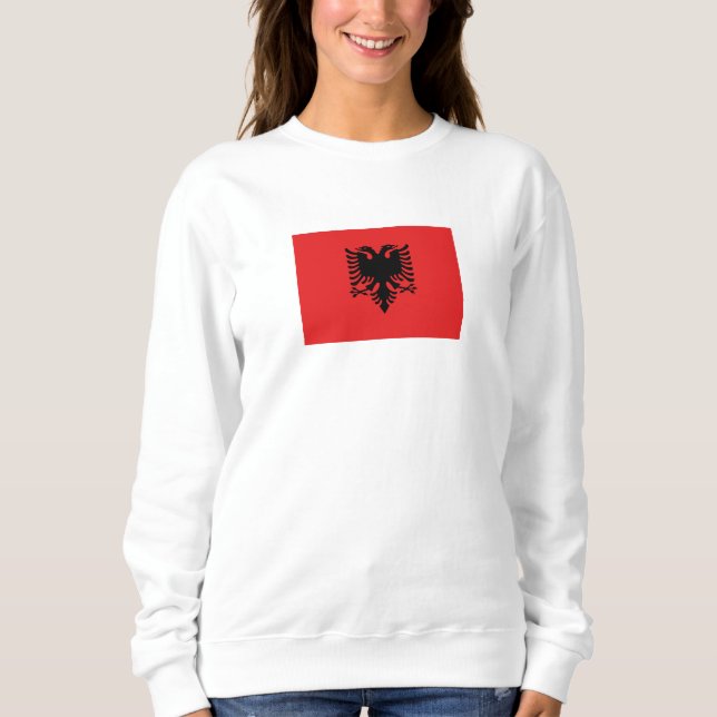 Patriotische albanische Flagge Sweatshirt (Vorderseite)