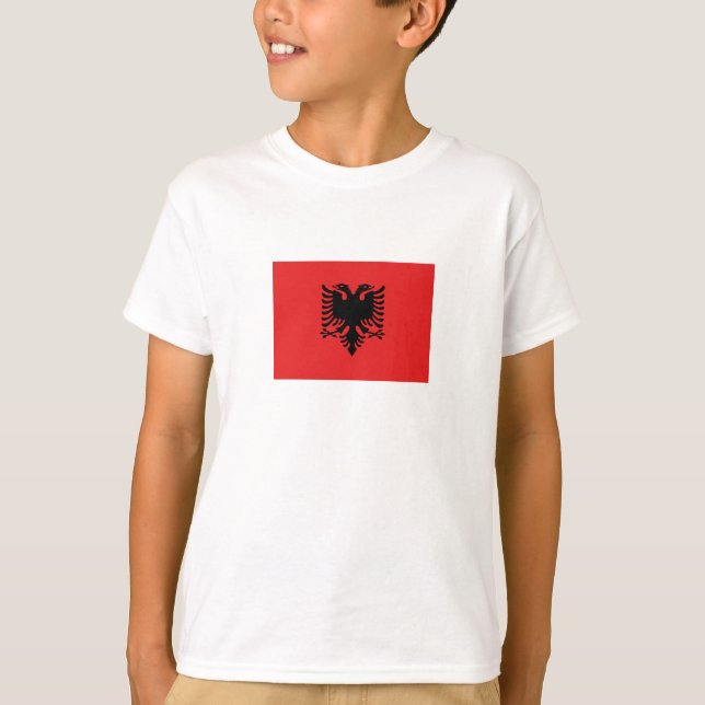 Patriotische albanische Flagge T-Shirt (Vorderseite)