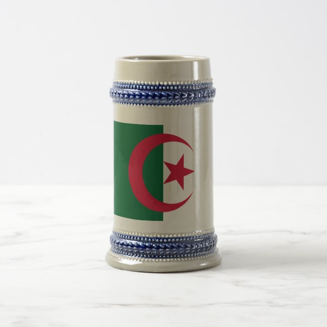 Patriotische algerische Flagge Bierglas (Mittel)