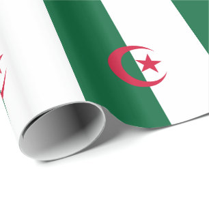 Patriotische algerische Flagge Geschenkpapier