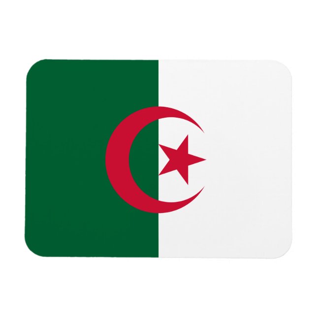 Patriotische algerische Flagge Magnet (Horizontal)