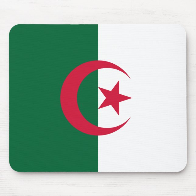 Patriotische algerische Flagge Mousepad (Vorne)