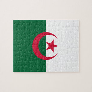 Patriotische algerische Flagge Puzzle