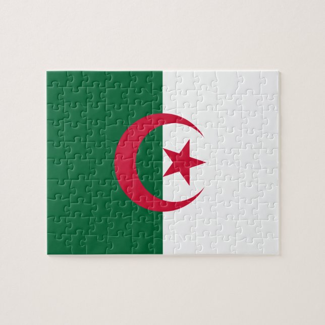 Patriotische algerische Flagge Puzzle (Horizontal)