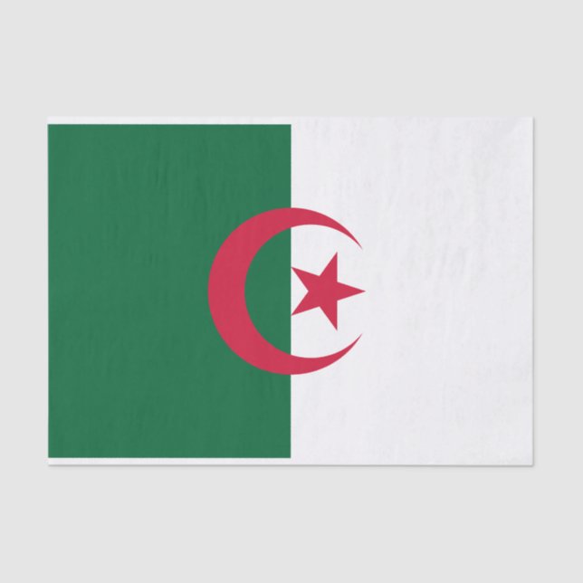 Patriotische algerische Flagge Seidenpapier (Vorderseite)