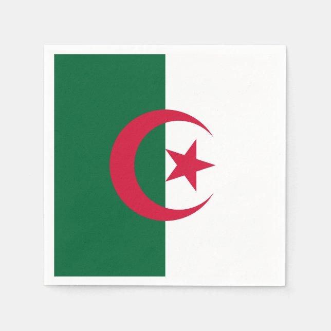 Patriotische algerische Flagge Serviette (Vorderseite)