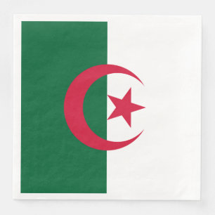 Patriotische algerische Flagge Serviette