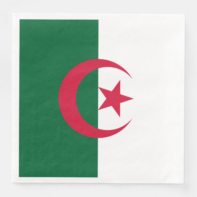 Patriotische algerische Flagge Serviette (Vorderseite)