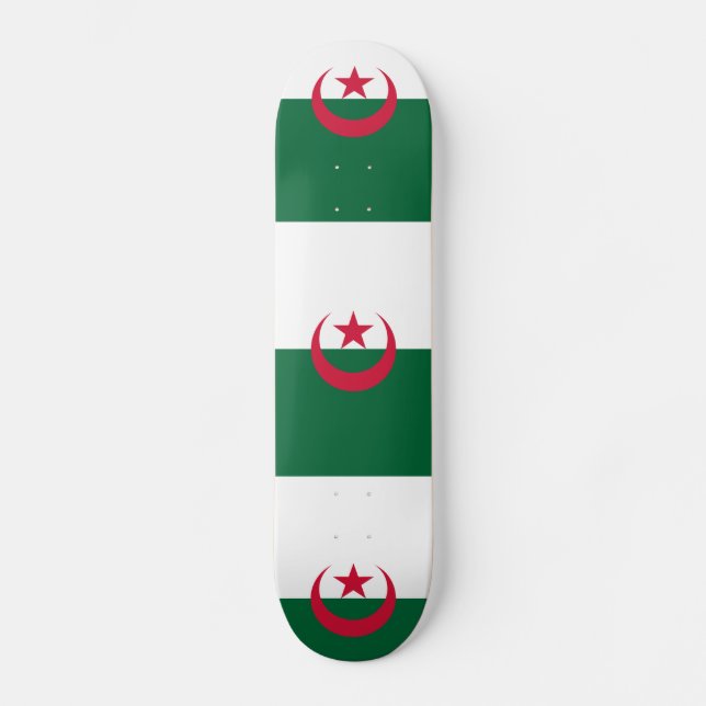 Patriotische algerische Flagge Skateboard (Vorderseite)