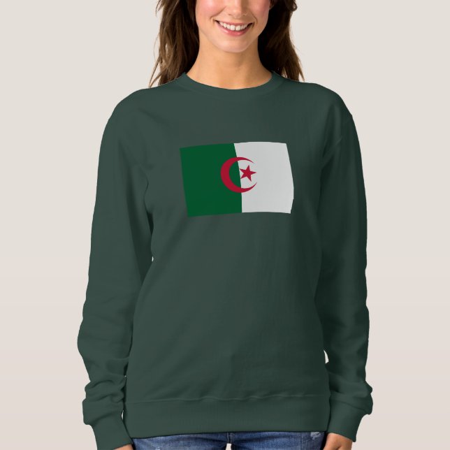 Patriotische algerische Flagge Sweatshirt (Vorderseite)