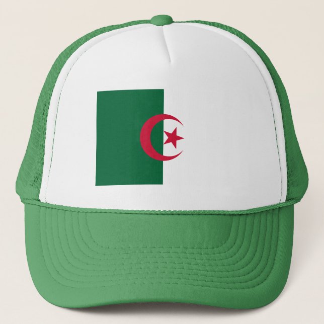 Patriotische algerische Flagge Truckerkappe (Vorderseite)